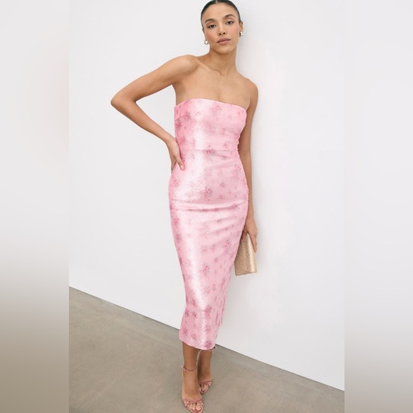 Loveshackfancy sequin Pink Dress ($685 retail) - has some damage - Picture 1 of 9